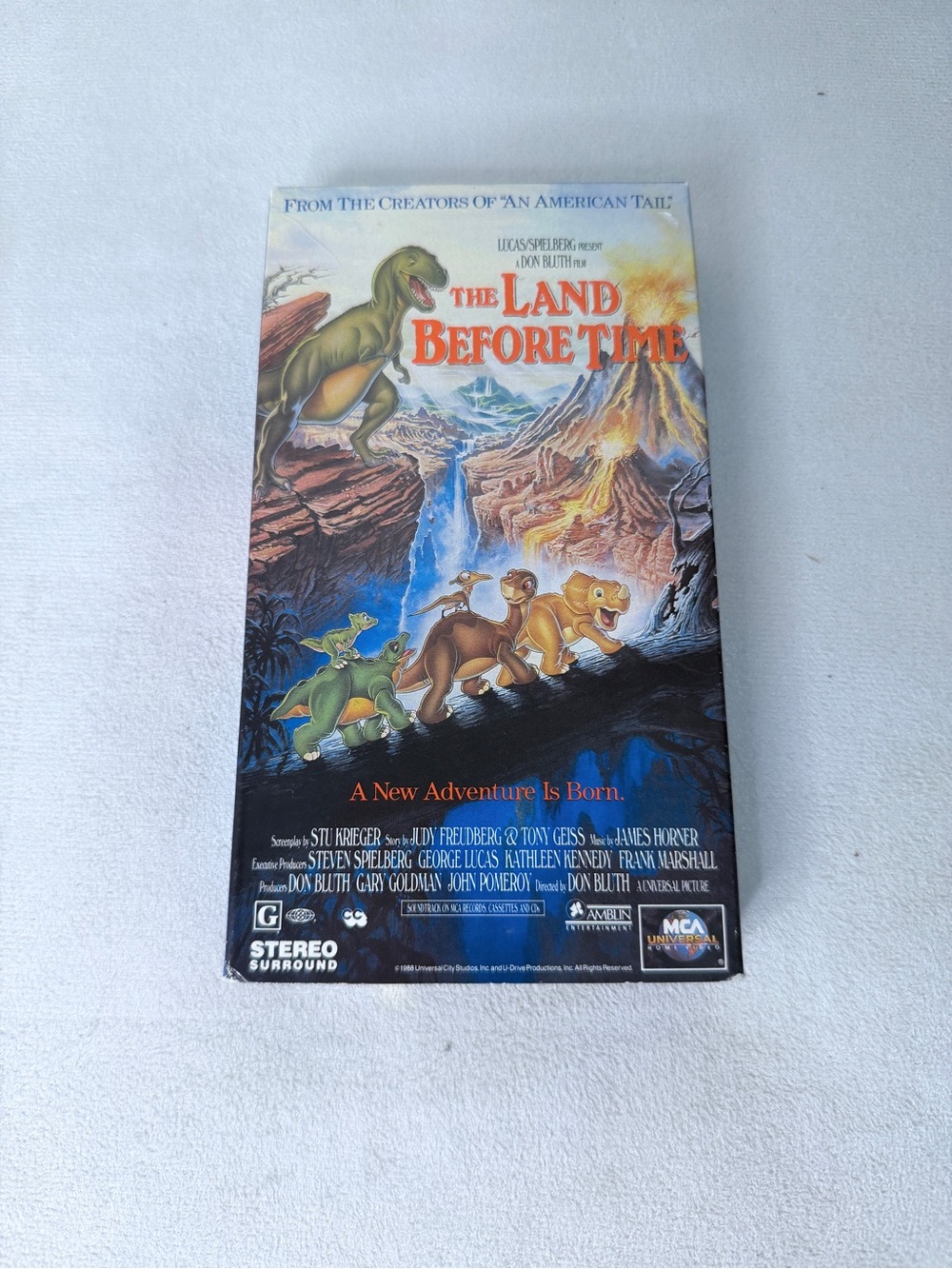 The Land Before Time VHS Movie - Colorful Dinosaur Cover
